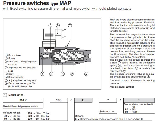 Details about   1pcs New ATOS pressure switch MAP-040
